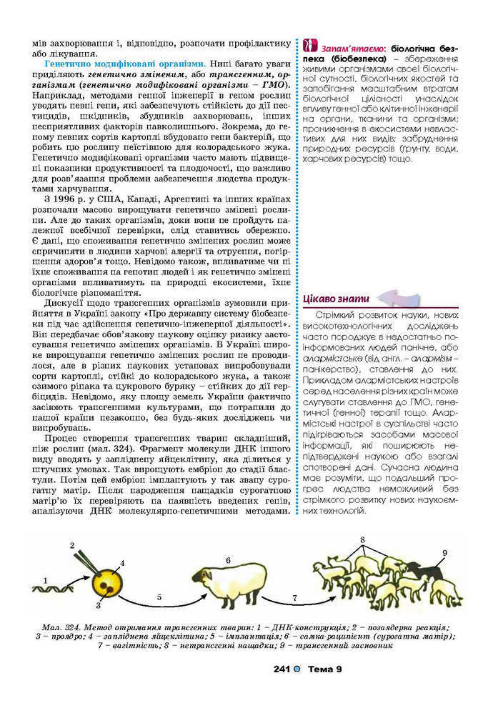 Біологія 9 клас Остапченко 2017