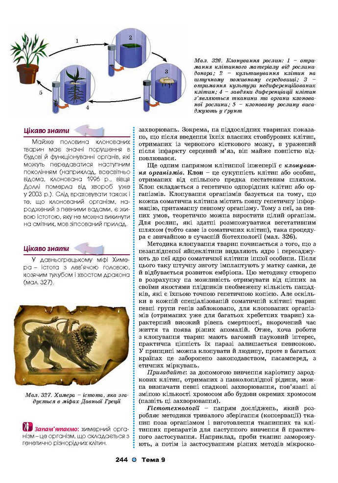 Біологія 9 клас Остапченко 2017