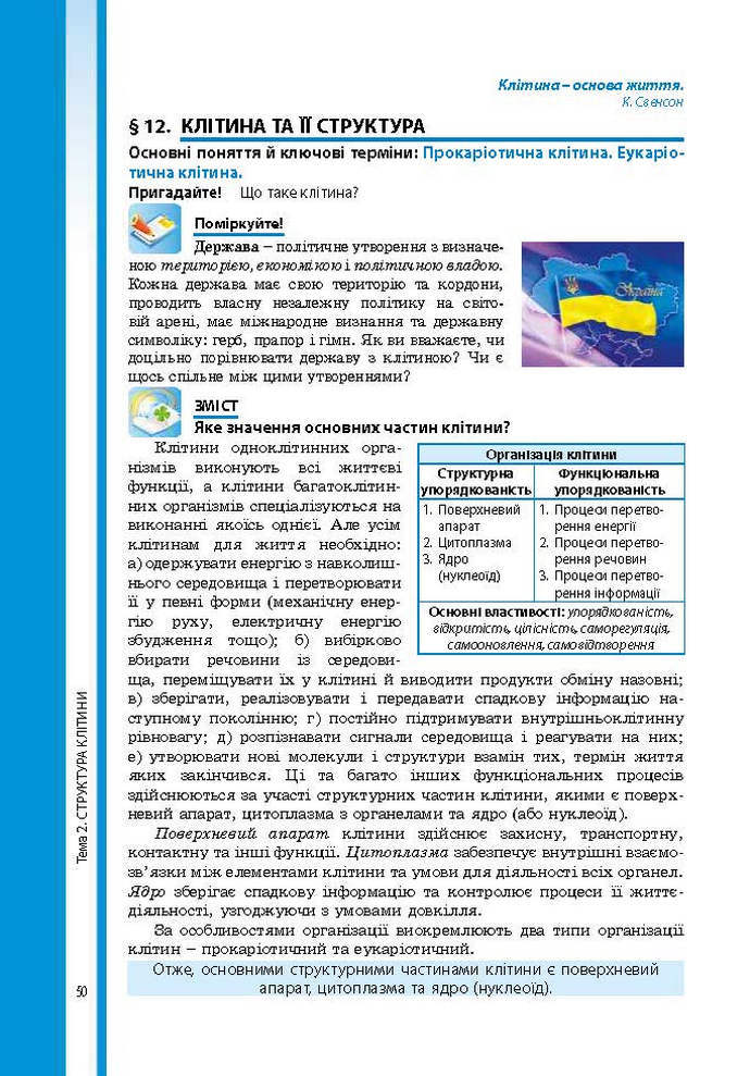 Підручник Біологія 9 клас Соболь 2017