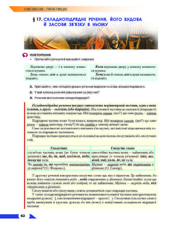 Підручник Українська мова 9 клас Авраменко 2017