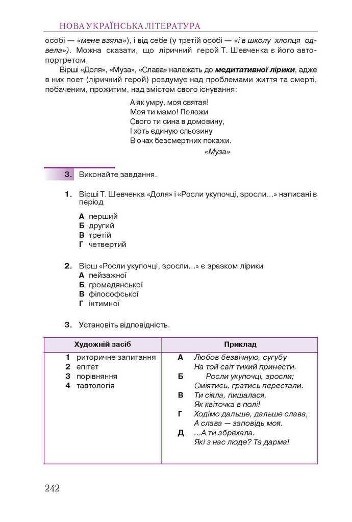 Підручник Українська література 9 клас Авраменко 2017