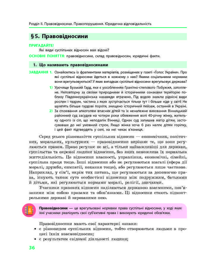 Підручник Основи правознавства 9 клас Святокум