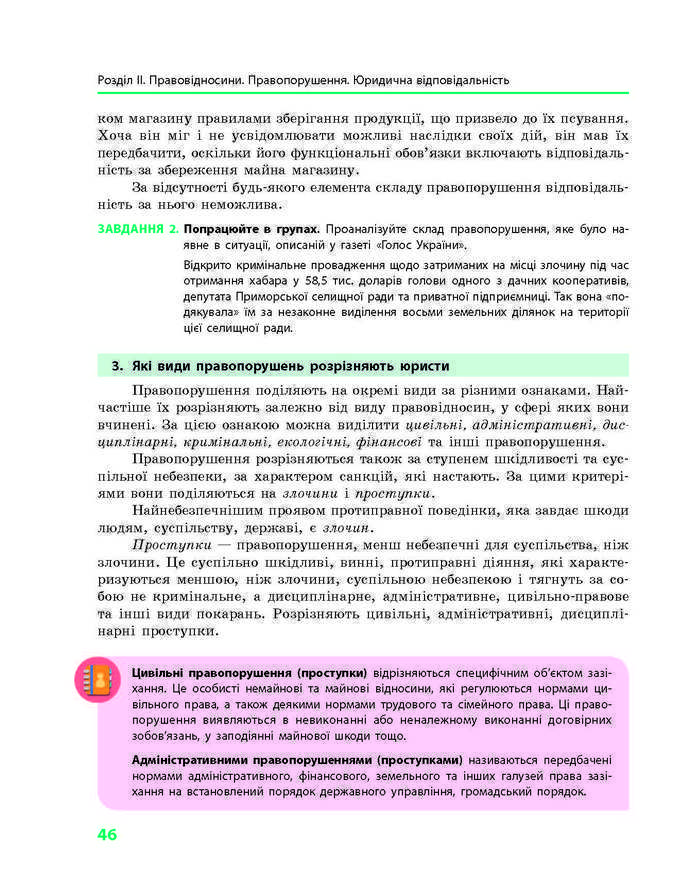 Підручник Основи правознавства 9 клас Святокум