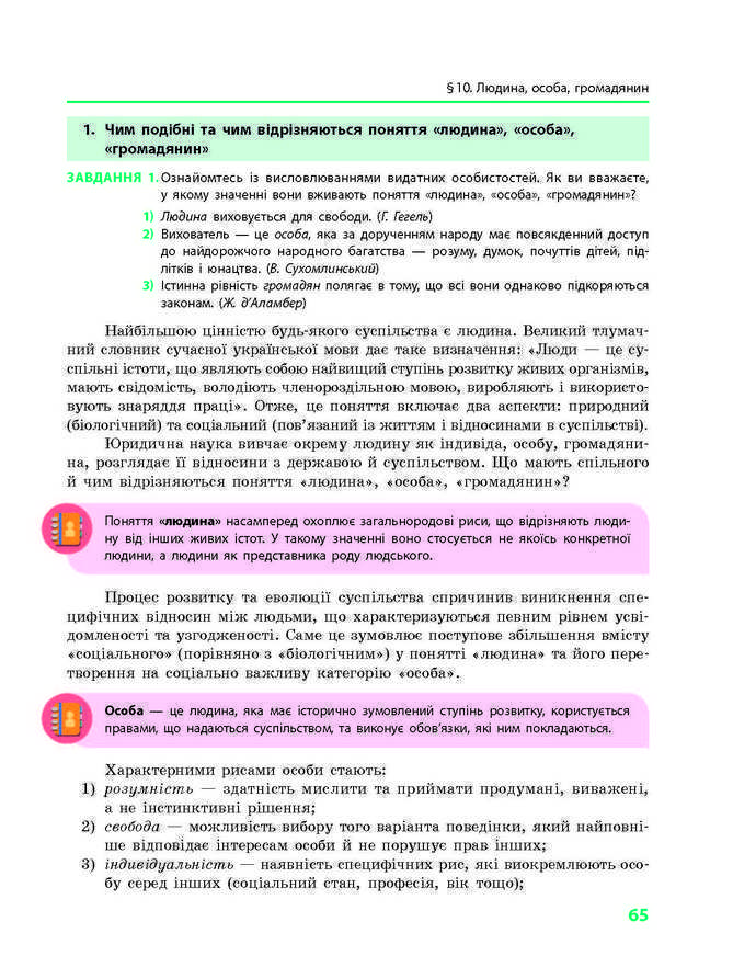 Підручник Основи правознавства 9 клас Святокум