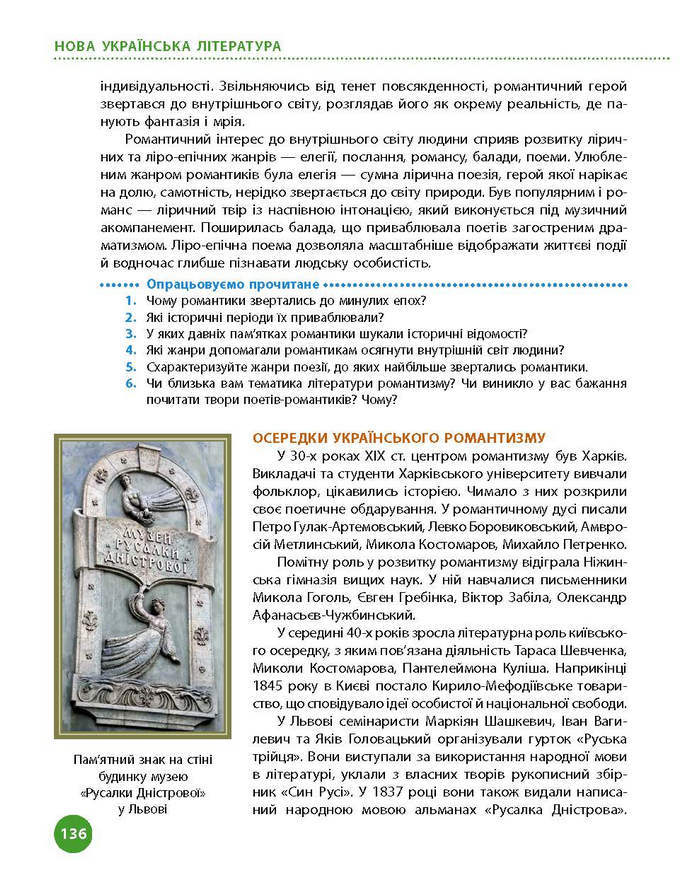 Підручник Українська література 9 клас Борзенко