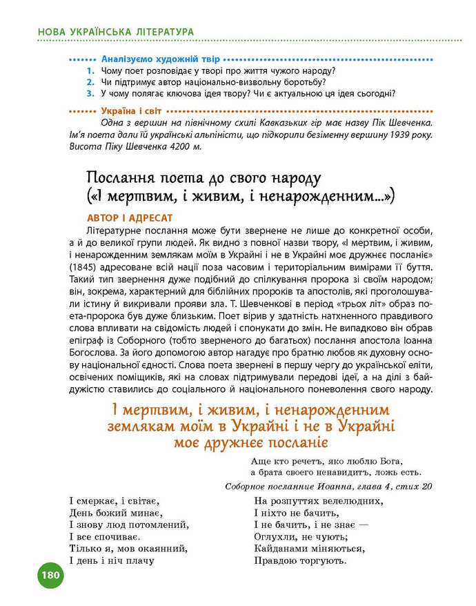 Підручник Українська література 9 клас Борзенко