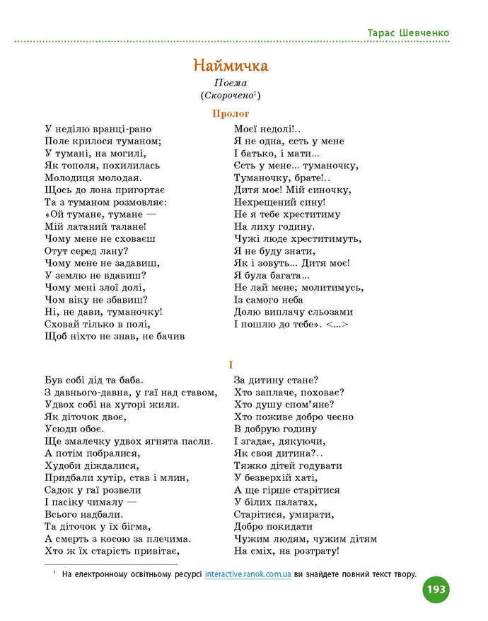 Підручник Українська література 9 клас Борзенко