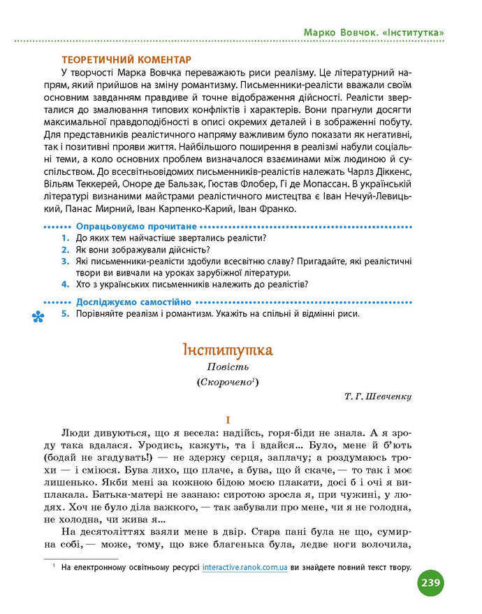 Підручник Українська література 9 клас Борзенко