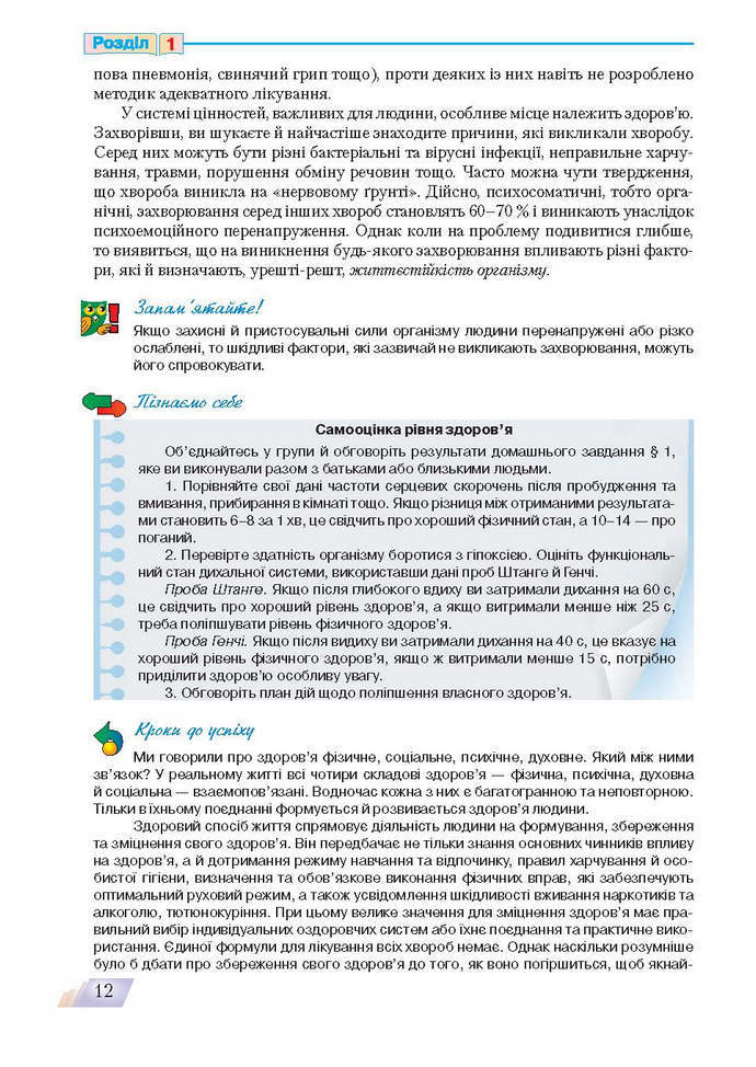 Основи здоров’я 9 клас Поліщук