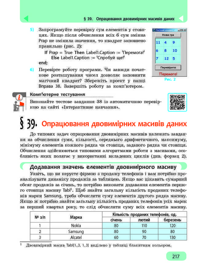 Підручник Інформатика 9 клас Бондаренко 2017