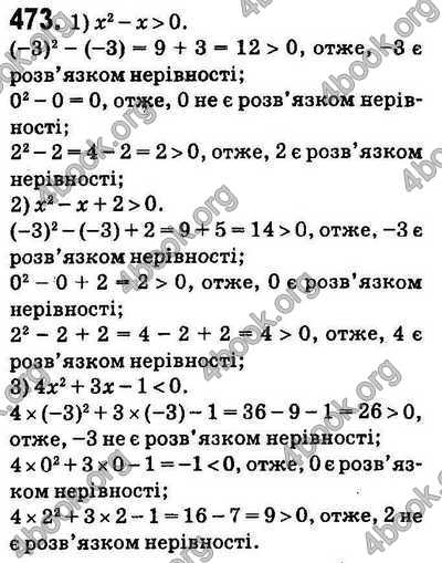 Відповіді Алгебра 9 клас Істер. ГДЗ