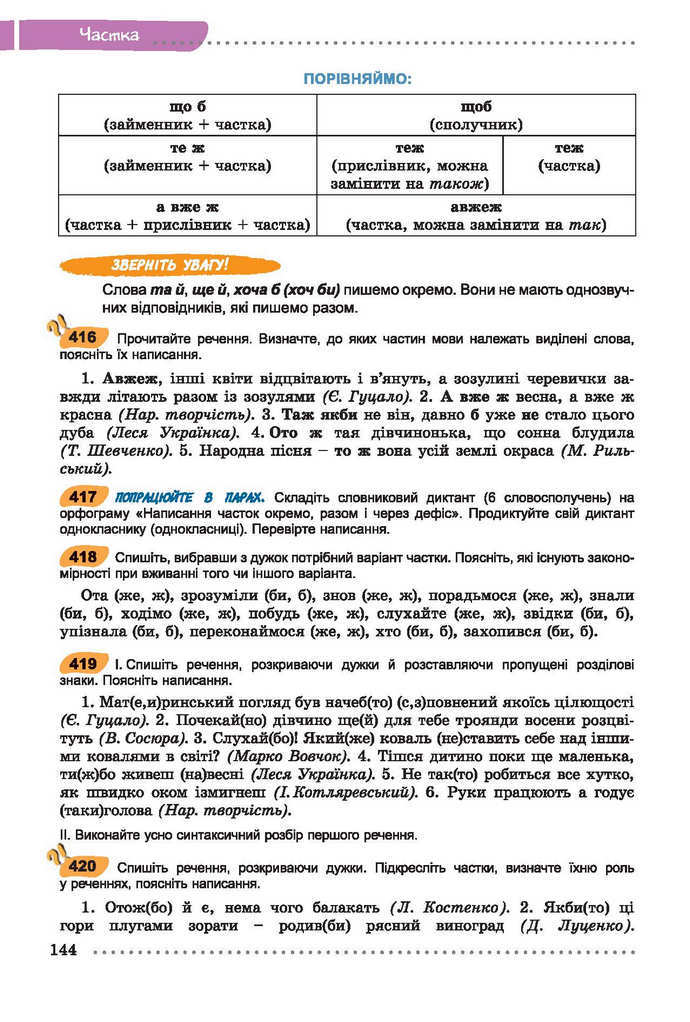 Українська мова 7 класс Заболотний (Рус.)