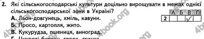 Відповіді Зошит контрольні Географія 9 клас Кобернік. ГДЗ