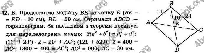 Відповіді Геометрія 9 клас Мерзляк 2017. ГДЗ