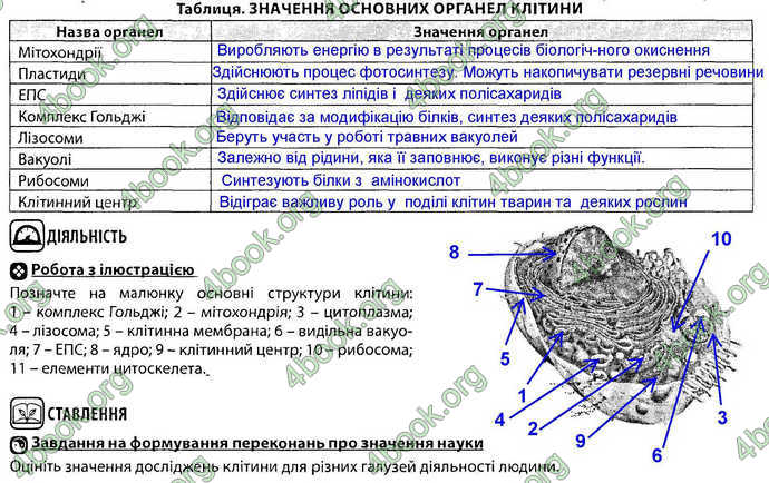 Відповіді Зошит Біологія 9 клас Соболь. ГДЗ