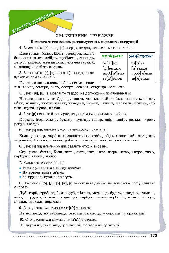 Українська мова 9 класс Заболотний 2017 (Рус.)