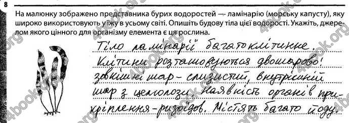 Відповіді Зошит Біологія 6 клас Задорожний. ГДЗ