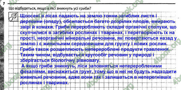 Відповіді Зошит Біологія 6 клас Задорожний. ГДЗ