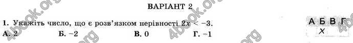 Відповіді Зошит Алгебра 9 клас Істер. ГДЗ