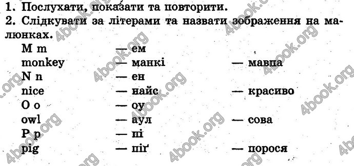 Відповіді Англійська мова 1 клас Карп’юк. ГДЗ