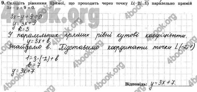 Відповіді Зошит Геометрія 9 клас Істер. ГДЗ