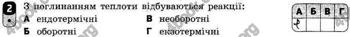 Відповіді Зошит контроль Хімія 9 клас Григорович. ГДЗ