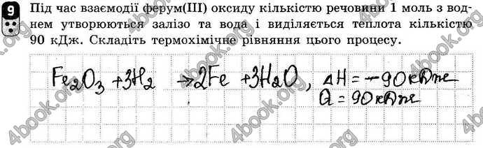 Відповіді Зошит контроль Хімія 9 клас Григорович. ГДЗ