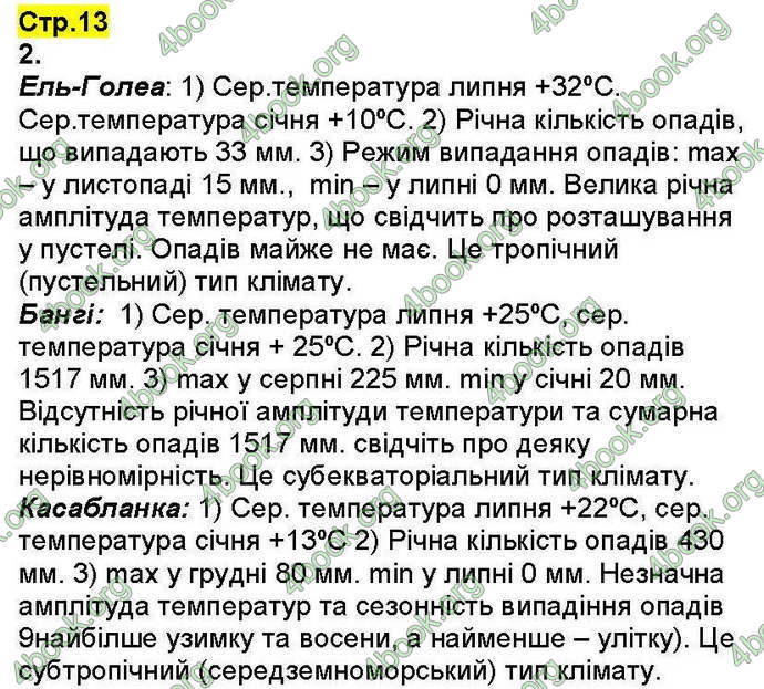 Відповіді Зошит Географія 7 клас Стадник. ГДЗ