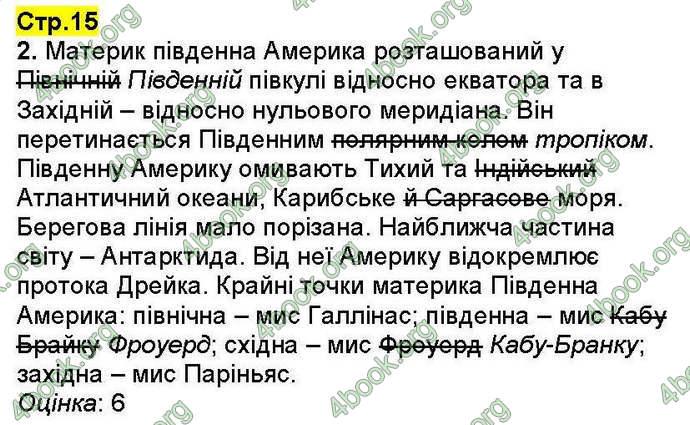 Відповіді Зошит Географія 7 клас Стадник. ГДЗ