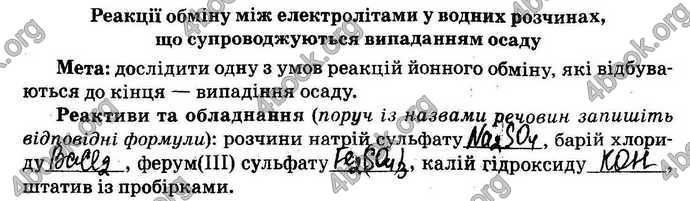 Відповіді Зошит Хімія 9 клас Титаренко. ГДЗ