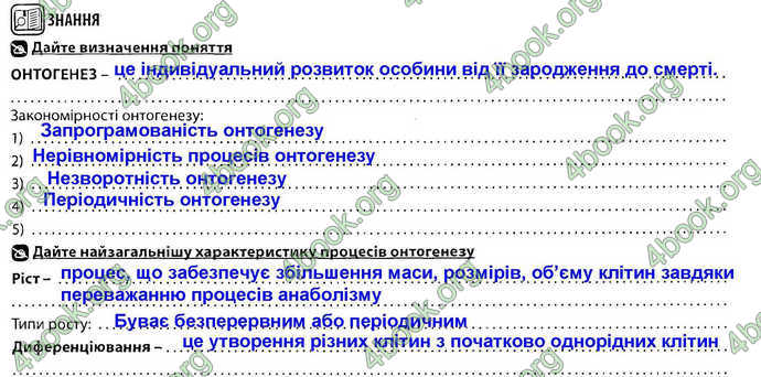 Відповіді Зошит Біологія 9 клас Соболь. ГДЗ