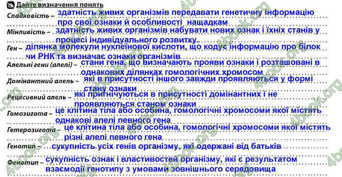 Відповіді Зошит Біологія 9 клас Соболь. ГДЗ