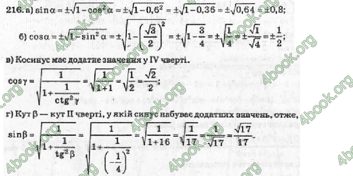 Відповіді Алгебра 10 класс Кравчук. ГДЗ