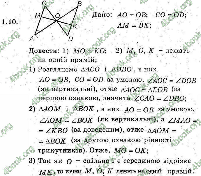 Відповіді Геометрія поглиблений 8 клас Мерзляк 2009. ГДЗ