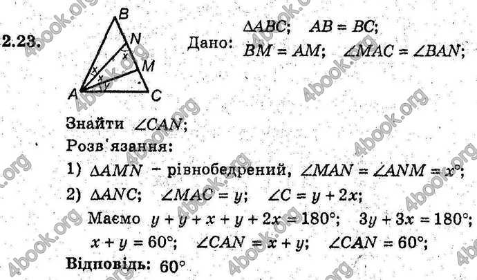 Відповіді Геометрія поглиблений 8 клас Мерзляк 2009. ГДЗ