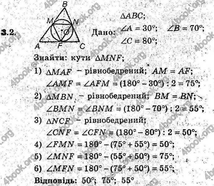 Відповіді Геометрія поглиблений 8 клас Мерзляк 2009. ГДЗ