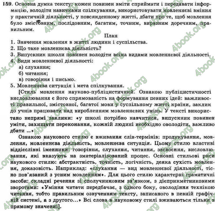 Відповіді Українська мова 10 клас Біляєв. ГДЗ