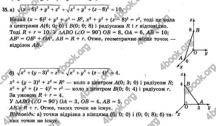 Відповіді Геометрія 11 клас Бевз. ГДЗ