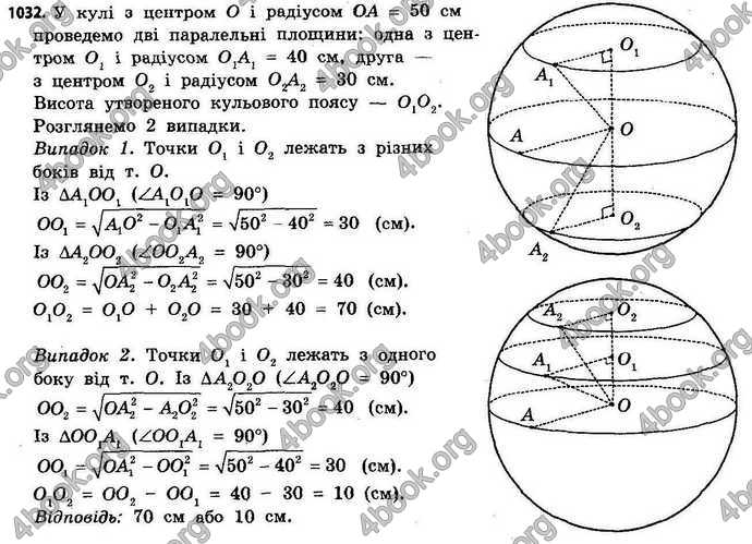 Відповіді Геометрія 11 клас Бевз. ГДЗ