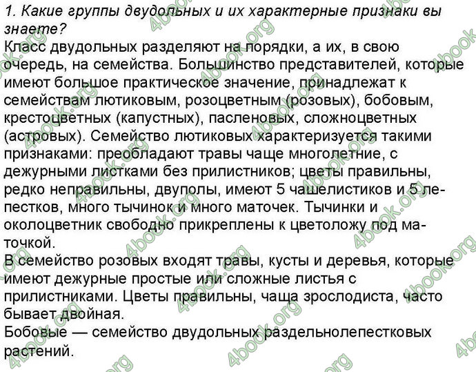 Ответы Биология 6 класс Костиков