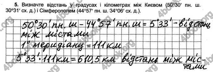 Відповіді Зошит тести Географія 6 клас Пестушко. ГДЗ