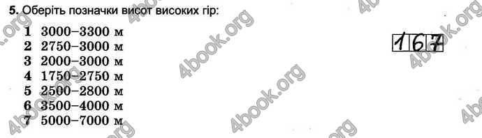 Відповіді Зошит тести Географія 6 клас Пестушко. ГДЗ