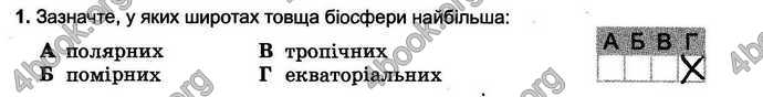 Відповіді Зошит тести Географія 6 клас Пестушко. ГДЗ