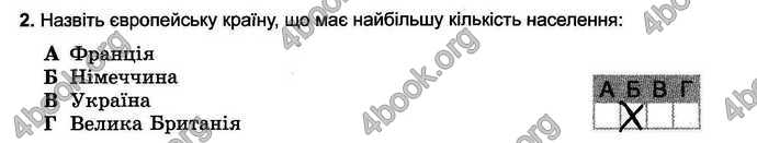 Відповіді Зошит тести Географія 6 клас Пестушко. ГДЗ