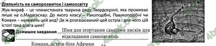 Відповіді Зошит Біологія 7 клас Соболь. ГДЗ