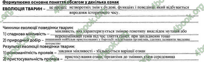 Відповіді Зошит Біологія 7 клас Соболь. ГДЗ