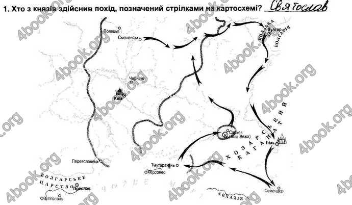 Відповіді Зошит контрольни Історія України 7 клас Власов
