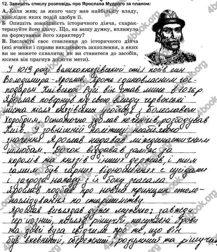 Відповіді Зошит контрольни Історія України 7 клас Власов