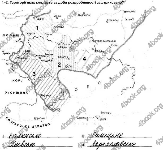 Відповіді Зошит контрольни Історія України 7 клас Власов. ГДЗ