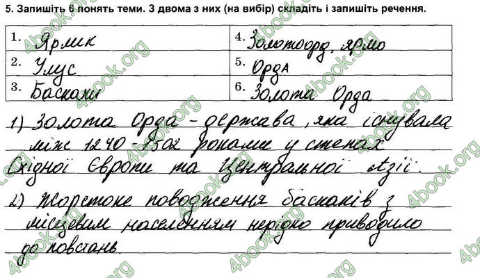 Відповіді Зошит контрольни Історія України 7 клас Власов. ГДЗ